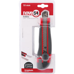 Estilete largo 18mm corpo plástico emborrachado - Nove54