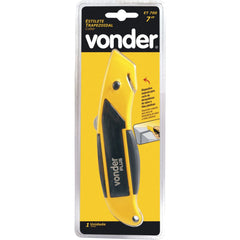 Estilete Trapezoidal 18mm Aluminío Botão Trava 5L Vonder