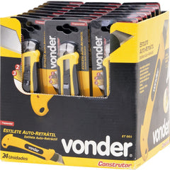 Estilete trapezoidal retrátil 18mm et001 - Vonder Construtor