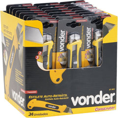 Estilete trapezoidal retrátil 18mm et001 - Vonder Construtor