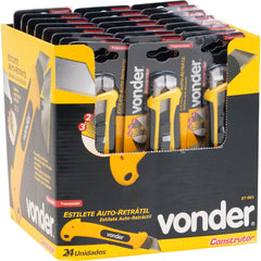 Estilete trapezoidal retrátil 18mm et001 - Vonder Construtor