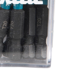Estojo de Bits de Impacto T20-50 mm 10 Peças Makita