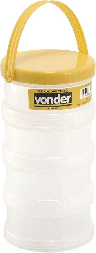 Estojo plástico multiuso com 4 partes vd4003 Vonder