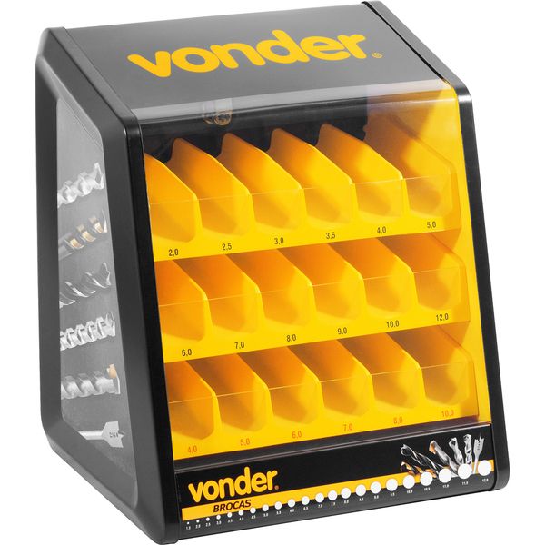 Expositor Plástico para Brocas Milímetros - Vonder
