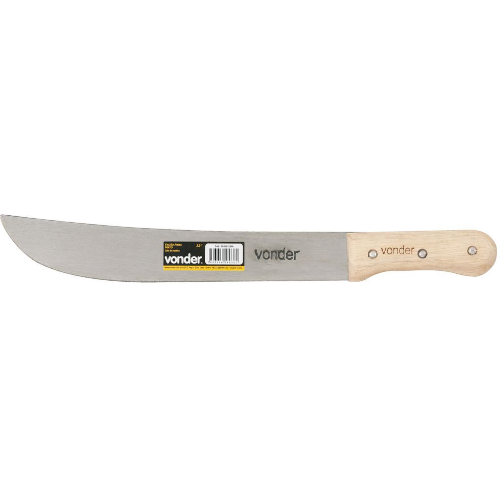 Facão para mato 18" aço carbono cabo madeira Vonder