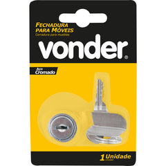 Fechadura para Móveis 20 mm Cromado Vonder