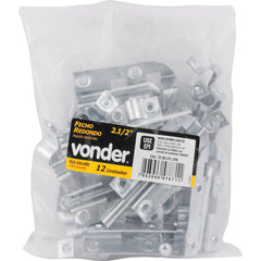 Fechadura Redondo 2.1/2 Zincado Pacote 12 pçs Vonder