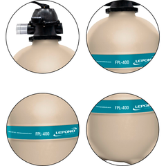 Filtro Piscina Lepono FPL400 50Mm Vazão Nominal 5500l/h até 56.000 Litros