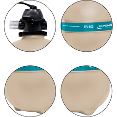 Filtro Piscina Lepono FPL500 50Mm Vazão Nominal 8500l/h até 80.000 Litros