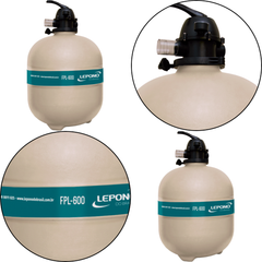 Filtro Piscina Lepono FPL600 50Mm Vazão Nominal 13000l/h até 104.000 Litros