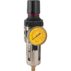 Filtro Regulador Pressão 1/4 Npt Corpo Metálico Dreno Vonder