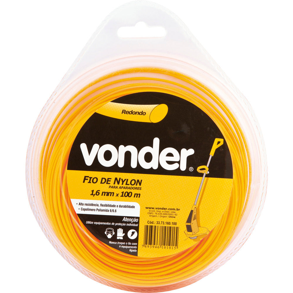 Fio De Nylon 1,6mmx100m Red Para Roçad/aparad Pç Vonder