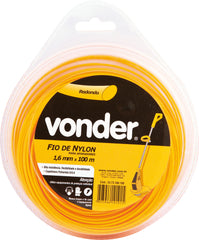 Fio De Nylon 1,6mmx100m Red Para Roçad/aparad Pç Vonder