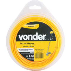 Fio Nylon 2,7mmx50m Redondo Roçadeiras E Aparadores Vonder