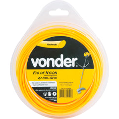 Fio Nylon 2,7mmx50m Redondo Roçadeiras E Aparadores Vonder