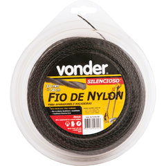 Fio Nylon 3,0mmx50m Silencioso Roçadeiras E Aparador Vonder