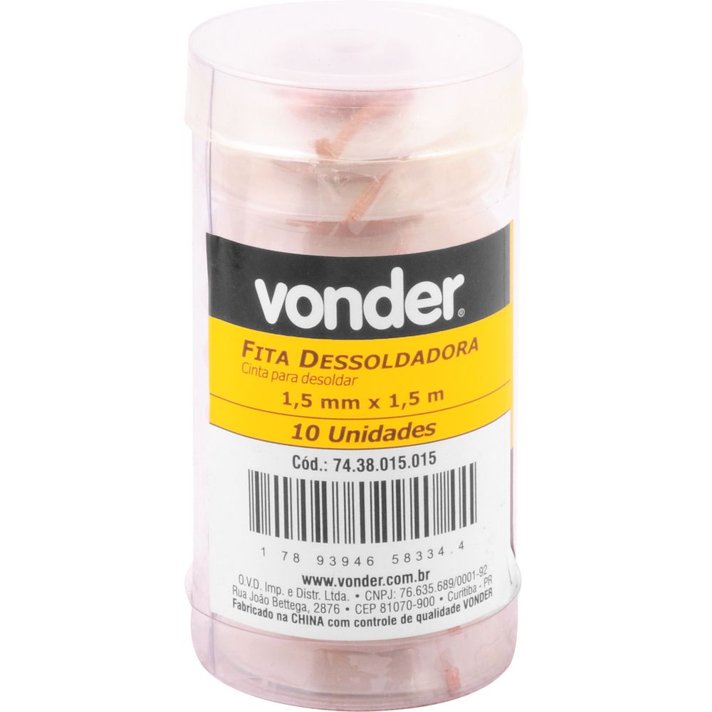 Fita/Malha Dessoldadora 1,5mm x 1,5m Vonder