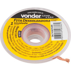 Fita/Malha Dessoldadora 2,5mm x 1,5m Vonder