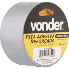 Fita adesiva reforçada silver tape 50mmx10m prata Vonder