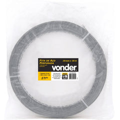Fita de aço perfurada 19mmx0,4mm com 10 metros - Vonder