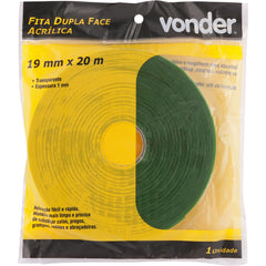 Fita dupla face acrílica 19mmx20m incolor Vonder