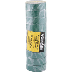 Fita isolante pvc 19mmx10m verde anti chama peça Vonder