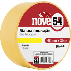 Fita para demarcação de solo 48mmx30m amarela - Nove54