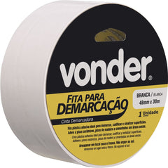 Fita para demarcação de solo 48mmx30m branca Vonder
