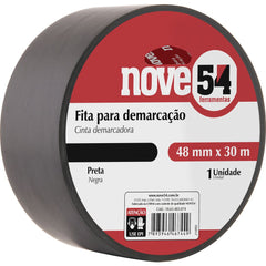 Fita para demarcação de solo 48mmx30m preta Nove54