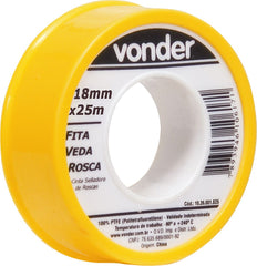 Fita veda rosca 18mmx5m ptfe teflon Vonder