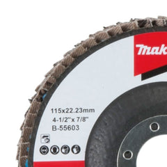 Flap Disco Makita 115mm Grão Z40 Desbaste de Metais B-55603