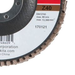 Flap Disco Makita 115mm Grão Z40 Desbaste de Metais B-55603