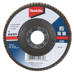 Flap Disco 115 x 22.23 mm Grão A40 Makita D-63432