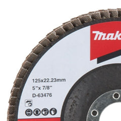 Flap Disco 125 x 22.23 mm Grão A40 Makita D-63476