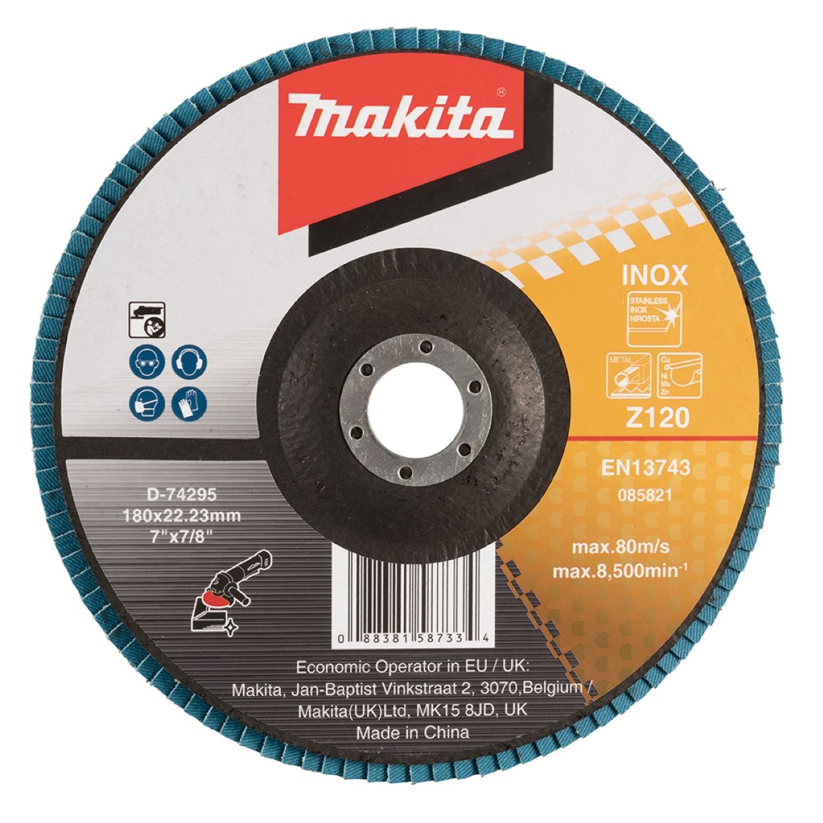 Flap Disco 180 mm Fibra de Vidro #Z120 Makita
