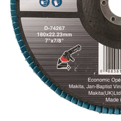 Flap Disco 180 mm Fibra de Vidro #Z40 Makita D-74267
