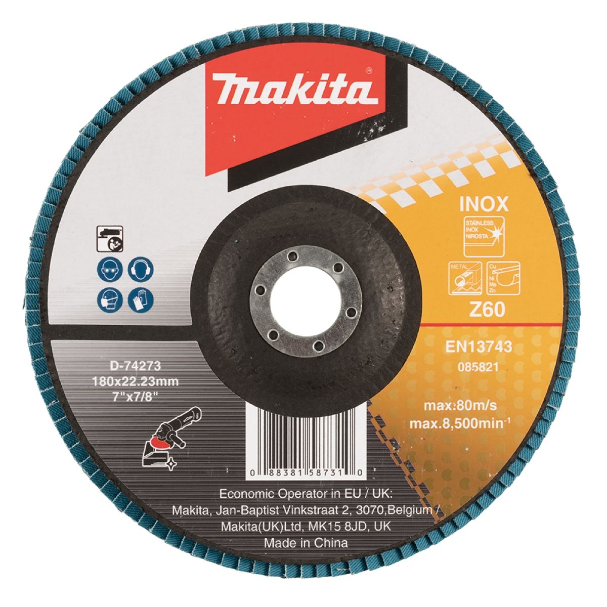 Flap Disco 180 mm Fibra de Vidro #Z60 Makita