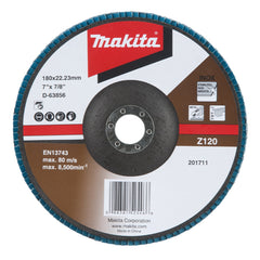 Flap Disco Grão Z120 180 mm Makita