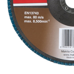 Flap Disco Grão Z120 180 mm Makita