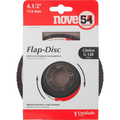 Flap-Disc Cônico 4.1/2" G120 Costado Fibra - Nove54