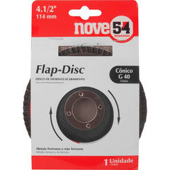 Flap-Disc Cônico 4.1/2" G40 Costado Fibra - Nove54