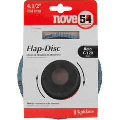 Flap-Disc Reto 4.1/2" G120 Costado Plástico - Nove54