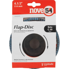 Flap-Disc Reto 4.1/2" G40 Costado Plástico - Nove54
