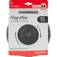 Flap-disc Reto 7" G40 Costado Plástico - Nove54