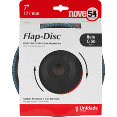 Flap-disc Reto 7" G50 Costado Plástico - Nove54