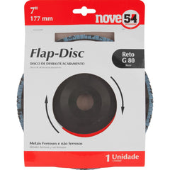Flap-disc Reto 7" G80 Costado Plástico - Nove54