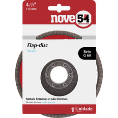 Flap Disc 4.1/2  G40 Costado Fibra Reto Para Aço Carbono - N