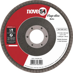 Flap Disc 4.1/2  G80 Costado Fibra Reto Para Aço Carbono - N