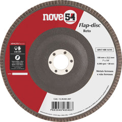 Flap disc 7" g80 costado fibra reto p/ aço carbono Nove54