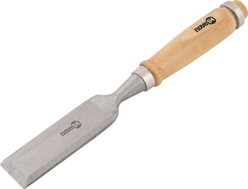 Formão chanfrado 1" aço carbono cabo madeira - Nove54